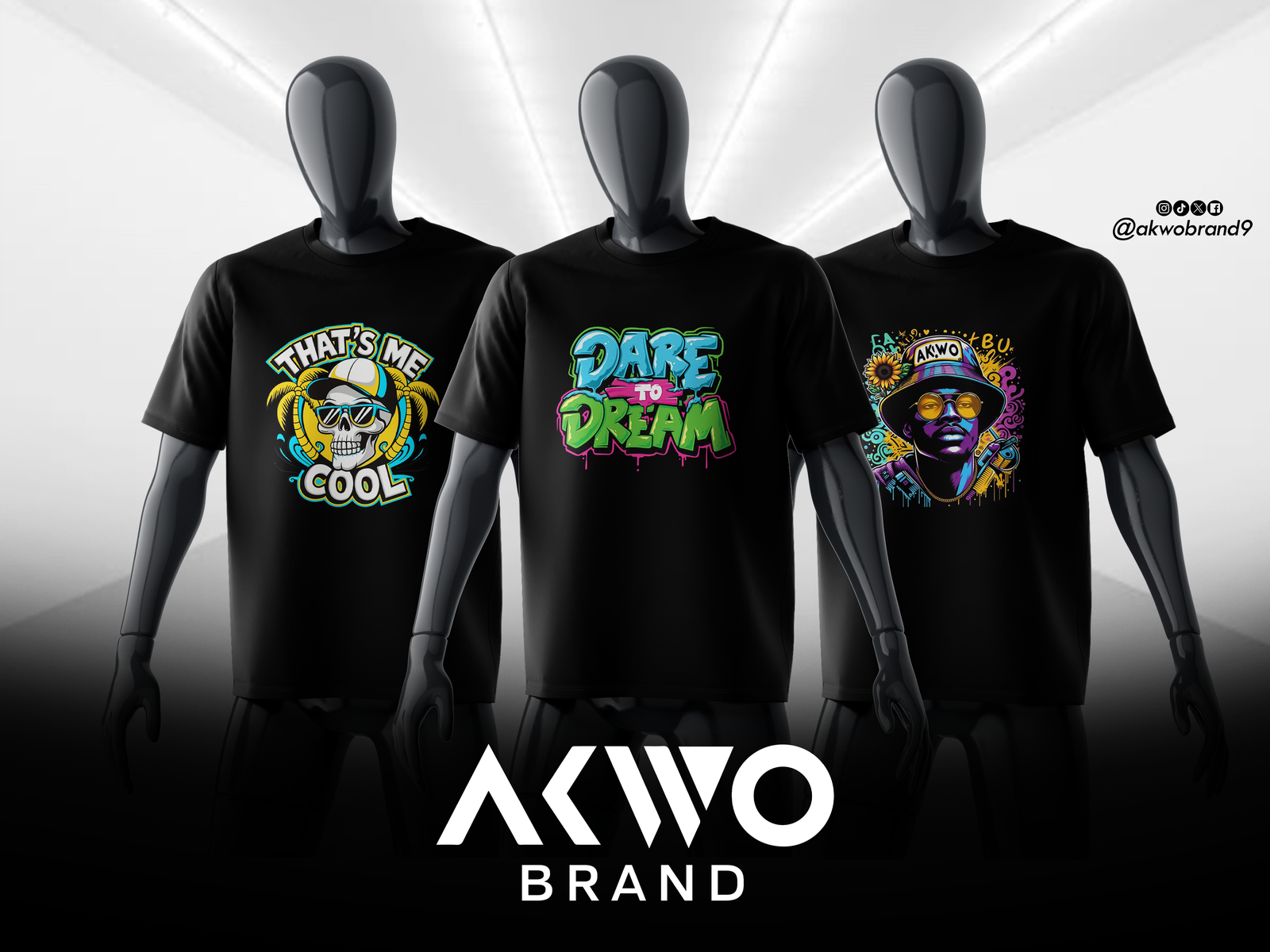 AkwoBrand Collection — That's Me Cool · Dare to Dream · DOP